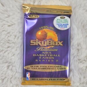 1995 96 SkyBox Premium NBA Basketball Cards Series 2 Sealed Retail Pack 18 Count